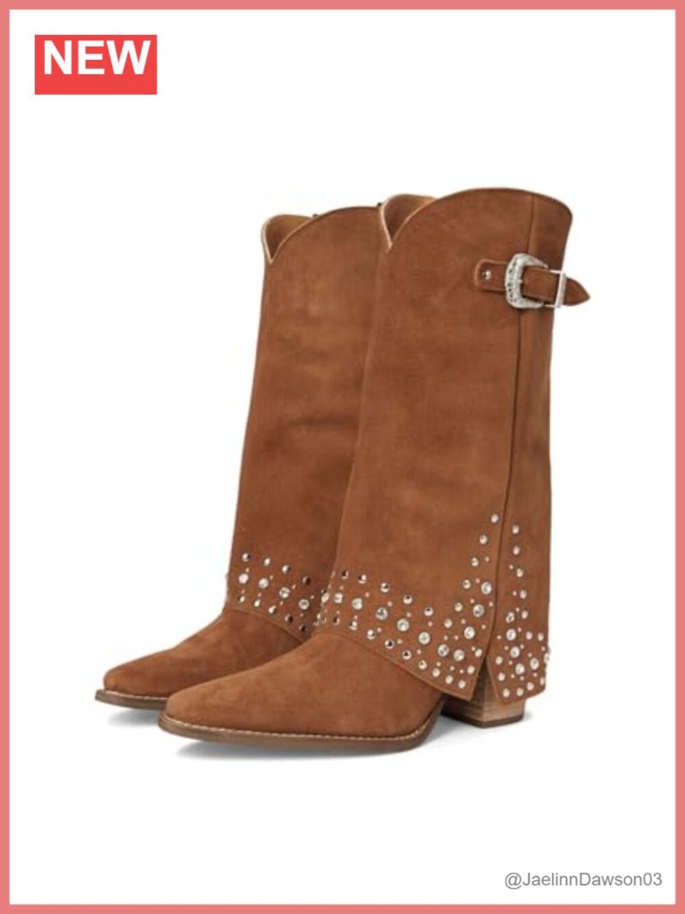 Dingo Howdy Honey Women's Suede Rhinestone Mid-Calf Western Boots